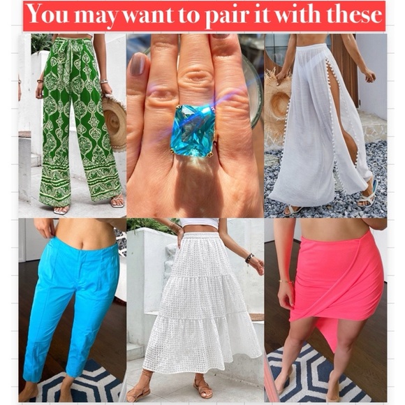 🩵 ZARA BLUE MULTI KNIT CROP TOP! - Picture 15 of 16